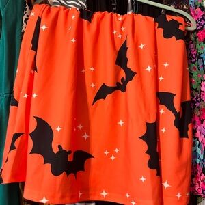 SHEIN Orange Bat Print Skirt